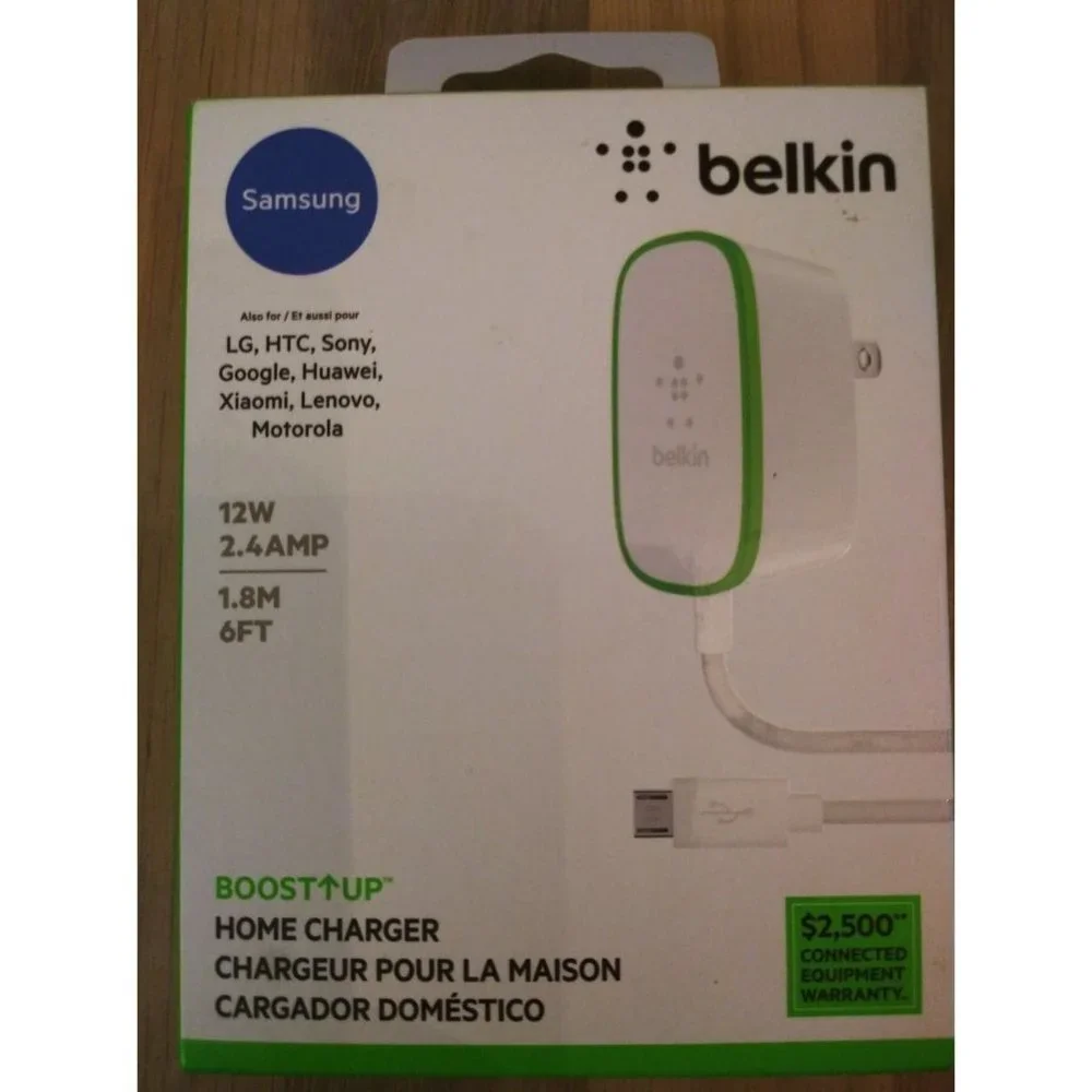 𝅺12w‎ USB-a Wall Charger with Hardwired Micro-USB Cable